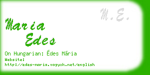 maria edes business card
